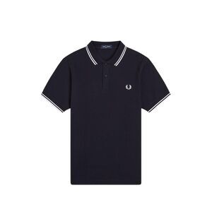 Fred Perry Mens Twin Tip Polo Shirt / Navy Blue